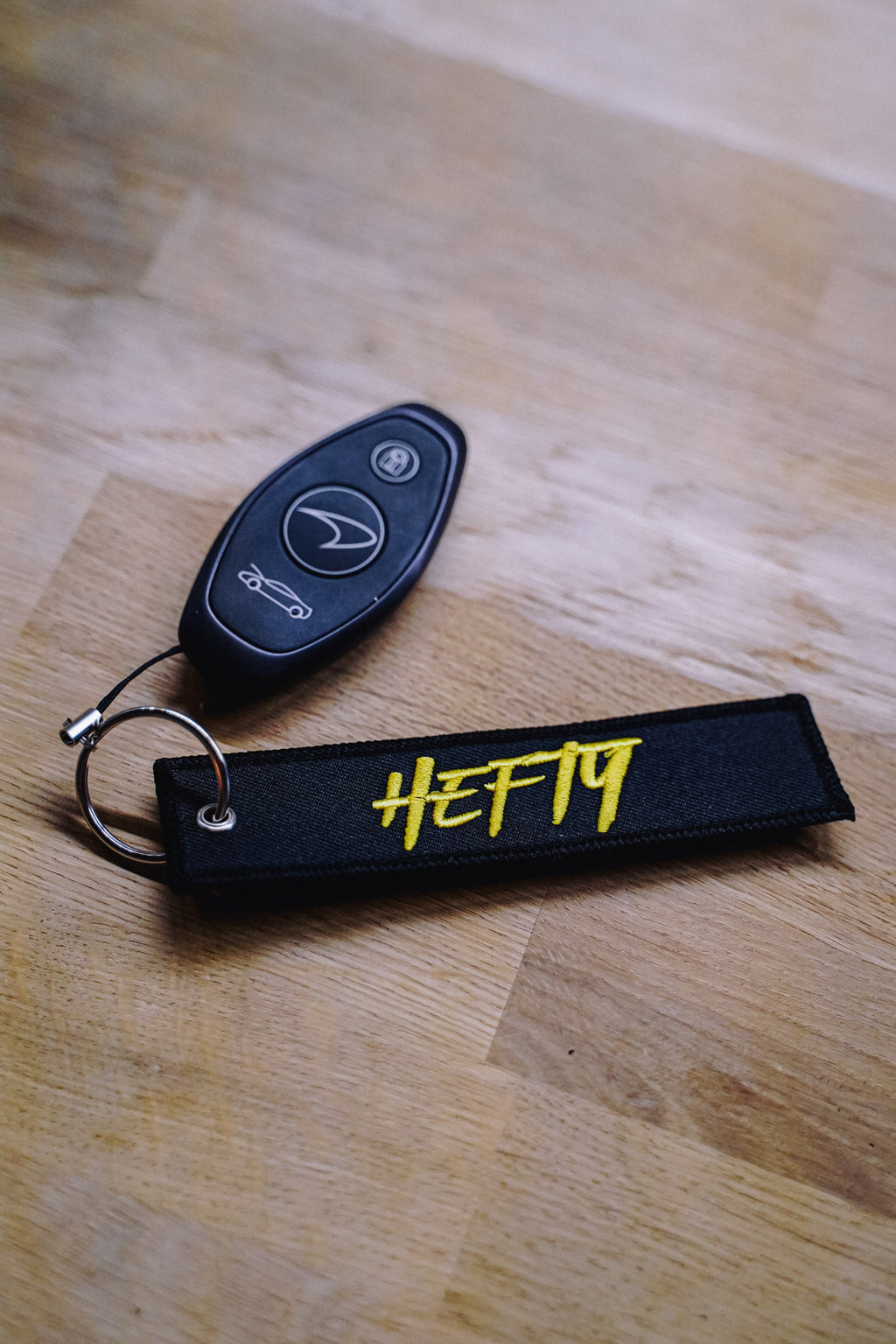 Key tag black and gold